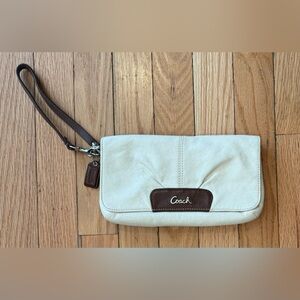 Coach Coach Cream and Brown Clutch